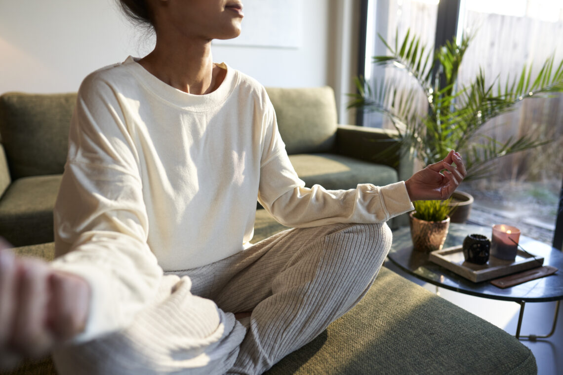 woman meditating in cozy home setting 2026 01 07 06 38 17 utc
